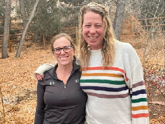 Meryl Tolsma (left) stands next to new Solvista counselor Cassie Stauch (right).